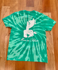 Move in Silence Tee- Green Tie Dye