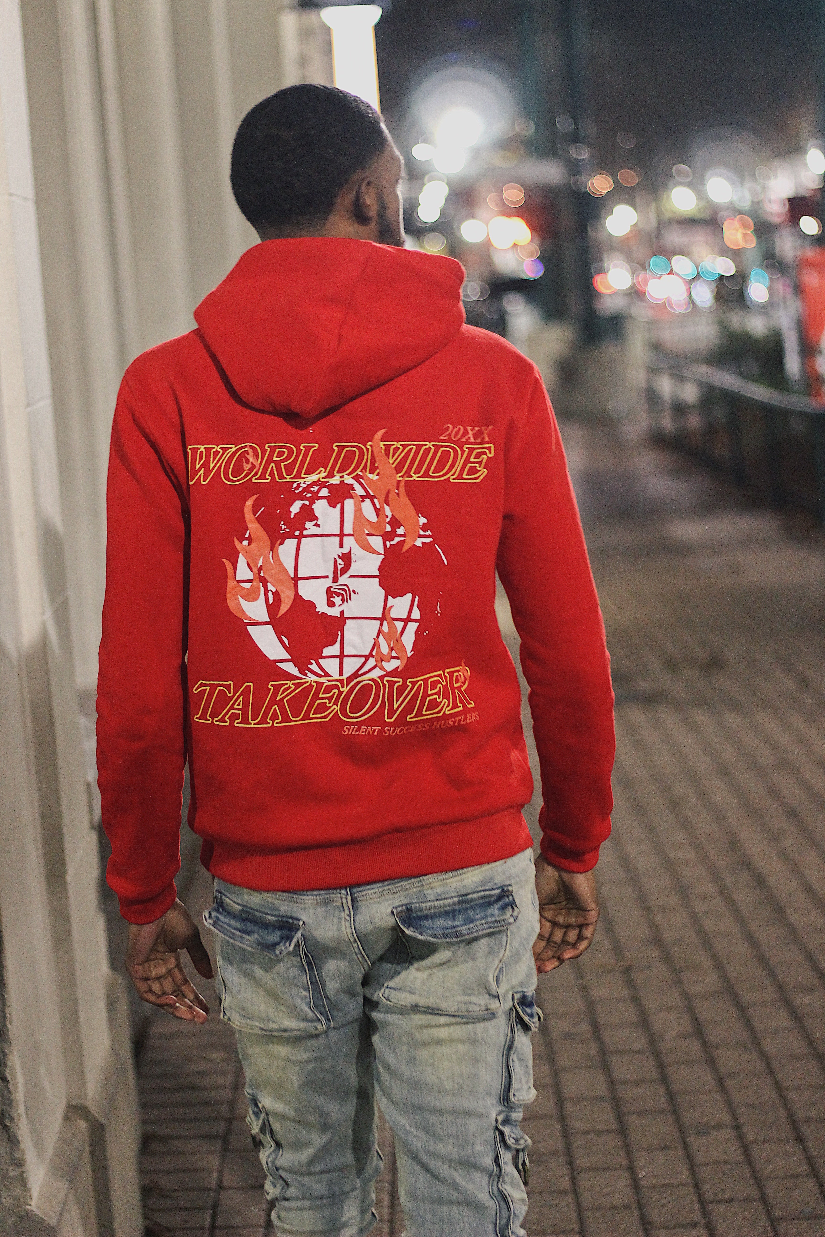 World Takeover Hoodie- Red