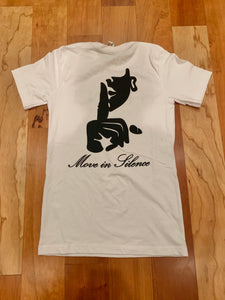 Move in Silence Tee- White/Black